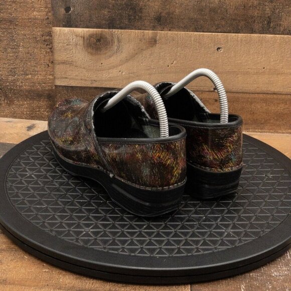 DANSKO WOMENS CASUAL SHOES SLIP ON PATENT LEATHER MULTICOLOR CLOGS SIZE 8/39EU - Picture 6 of 9